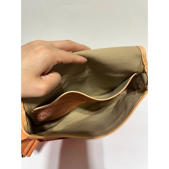 Dooney & Bourke Cabriolet Monogram Orange Canvas Crossbody - Picture 9 of 14